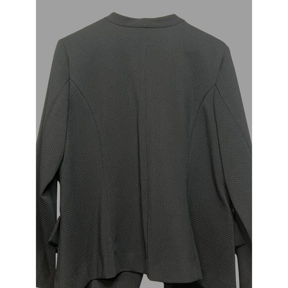 Alfani Women's Open Front Textured Blazer Jacket 2X Black Career Goth Minimalist - Picture 2 of 16